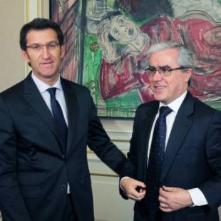 O emabaixador portugués en Madrid co presidente galego
