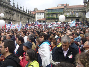 Imaxe da manifestación do ano pasado, cando se xuntaron unhas 25 mil persoas na Quintana