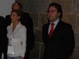 Pérez-Lema, pouco antes do comezo do debate / Foto: César Galdo
