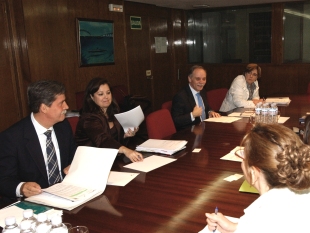 O director xeral de Pesca do goberno español cos seus homólogos de Francia, Italia e Portugal, durante unha xuntanza a pasada semana