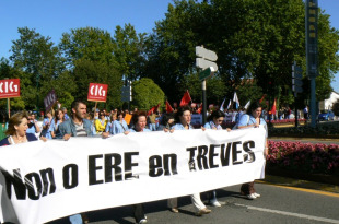 A factoría Citroën fixo público o seu apoio os traballadores de Trèves
