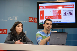 María Torres e Ignacio Filgueira na presentación da nova web das XSG