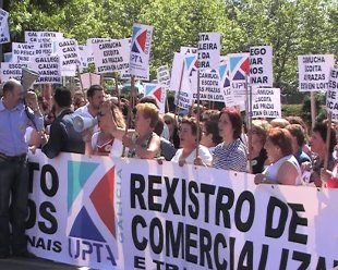 Imaxe da concentración en Santiago