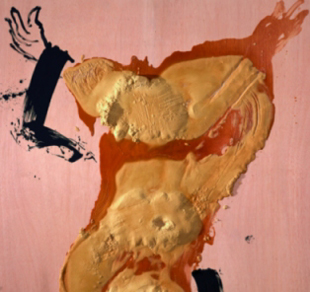 Antoni Tàpies, "Cos sobre fusta", 2005 (detalle)