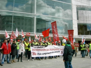 A manifestación rematou cunha concentración fronte á Delegación da Xunta en Lugo