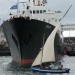 Bote de carril na proa de barco noruegués