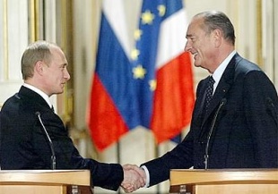 Putin e Chirac manteñen unha boa relación