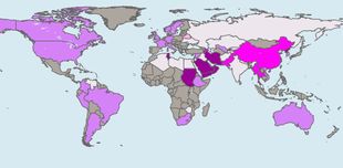 En cor, os estados que usan a censura en temas sociais, como sexo ou drogas / http://map.opennet.net/
