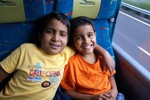 Imaxes de cativos saharauís do programa Vacacións en Paz de hai dous veráns