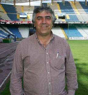 José Luís Vara nunha imaxe máis recente, no estadio de Riazor