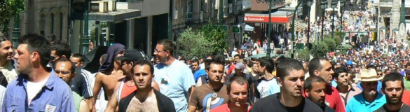 Imaxe das mobilizacións polas rúas de Vigo / CIG