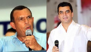 Elvin Santos (do gobernante Partido Liberal) e Porfirio Lobo (do opositor Partido Nacional) son os candidatos con máis opcións