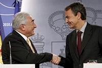Strauss-Kahn e Zapatero, este venres
