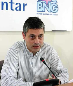 O deputado do BNG Bieito Lobeira