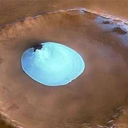 Capa de xeo no polo norte de Marte