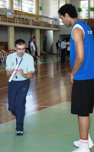 López, no primeiro adestramento coa selección portuguesa