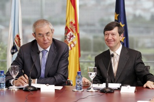 Touriño e Lage, na conferencia de prensa posterior á xuntanza deste martes en Monte Pío