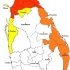 En vermello as zonas controladas polo LTTE