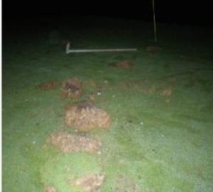 Unha das imaxes de como ficou o campo de golf de Lugo