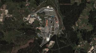 Vista aérea da base militar de Figueirido (Pontevedra)