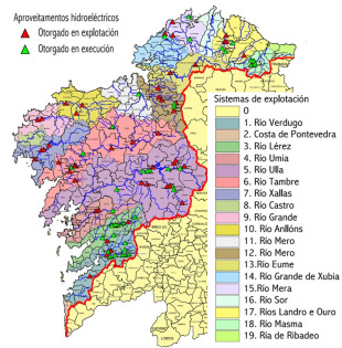 Mapa das minicentrais da costa galega / Fonte: Adega