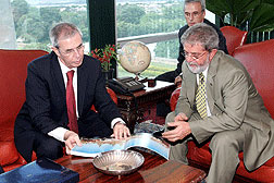 Os presidentes trataron tamén o interese común dos dous gobernos polas enerxías renovábeis / Foto: Xoán Crespo