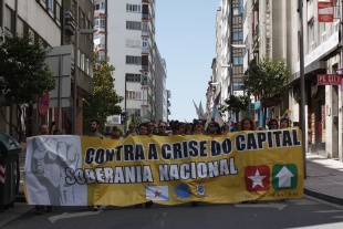 Cabeza da manifestación de Causa Galiza / Foto: Xela Rodríguez