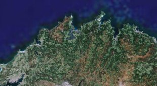 A costa norte do pa&iacute;s &eacute; unha das zonas m&aacute;is afectadas / Google Maps