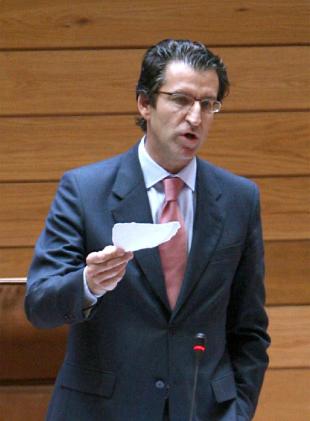 Alberto Núñez Feijóo, actual presidente do PP, entón conselleiro de Política Territorial