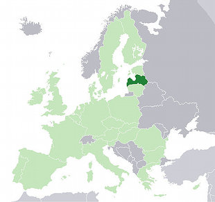Situación de Letonia dentro da Unión Europea