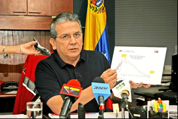 Ministro do Poder Popular para as Finanzas Rodrígo Cabezas