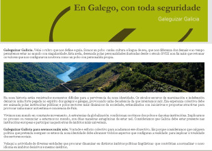 Imaxe da web Galeguizar Galicia