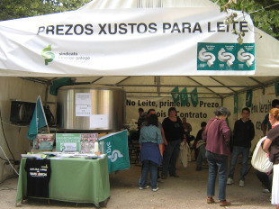 Os gandeiros na caixa de resistencia do Sindica Labrego Galego