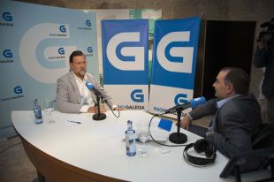 Momento da entrevista a Mariano Rajoy