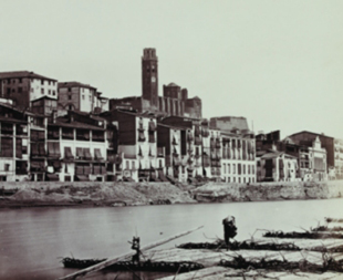R. Napper: Lleida, vista desde o río Segre, c. 1863