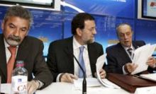Palmou, Rajoy e Fraga, en 2005