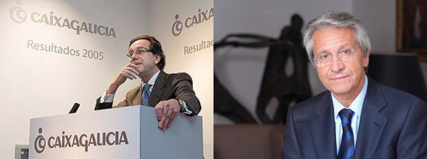 Xosé Luís Méndez e Xulio Fernández Gayoso pilotan respectivamente Caixa Galicia e Caixanova