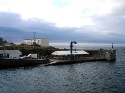 Porto de Rinlo, onde estaba prevista a planta acuícola de Acuinor