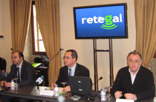 García Porto, Fernández Iglesias e Guillermo Escrigas, director do CGAI, no acto de presentación
