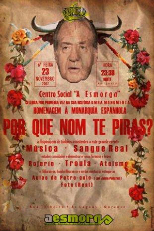 Cartaz da festa organizada por 'Esmorga'