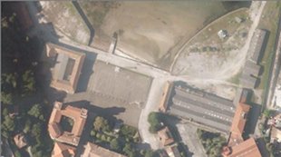 Vista aérea da zona que ocupará a Cidade do Mar / Google Maps