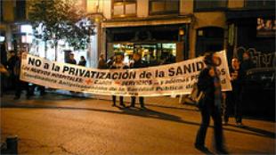 Concentración en Madrid contra a privatización da sanidade