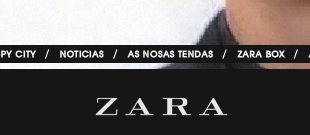 Detalle da web de Zara