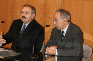 Ramón Villares e Xosé López na presentación das actividades