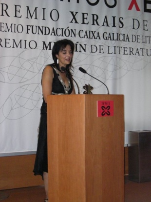 Rexina Vega, no acto de entrega do Premio Xerais 2007