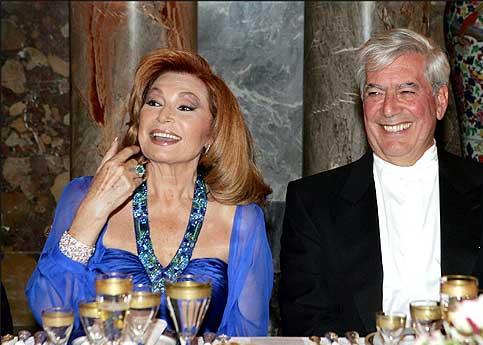 Rocío Jurado e Mario Vargas Llosa nunha imaxe de arquivo