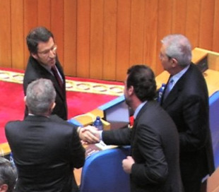 O presidenciábel Feijoo saúda a Anxo Quintana