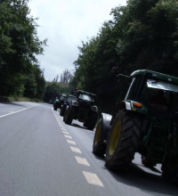 En Lugo, a primeira das tractoradas celebrouse este luns / Imaxe: SLG
