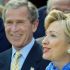 George W Bush e Hillary Clinton