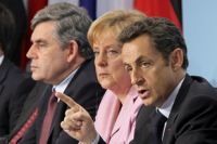 Brown, Merkel e Sarkozy